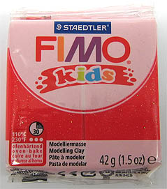Fimo Kids 42g glitter rot